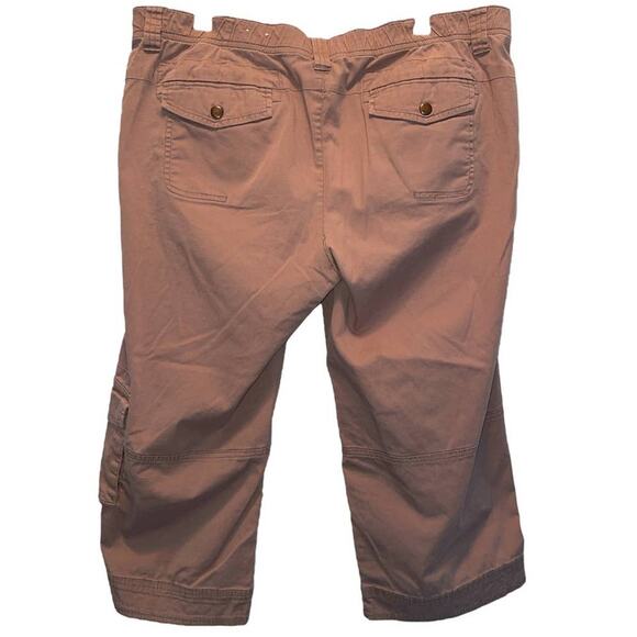 Magellan Sportswear Khaki Crop Cargo with Camo Cuff Pants 12 - Picture 5 of 8